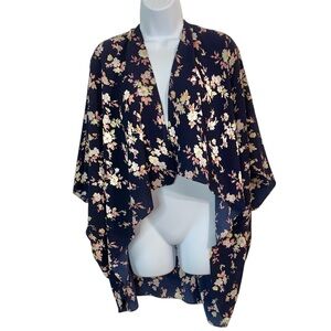 MAURICES Floral High Low Sheer Kimono Wrap